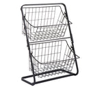 Cesto Organizador Duplo de Cozinha de Inox | DuoOrganize