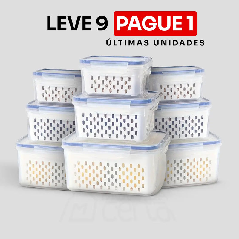 [LEVE 9 PAGUE 1] Kit Marmitas de Vidro Herméticas – ConservaGlass | ÚLTIMAS UNIDADES