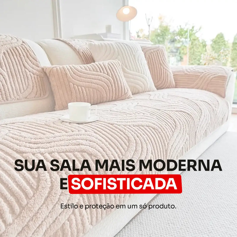 [LEVE 2 PAGUE 1] Capa Universal Comfort Premium para Sofá + BRINDE: Almofadas Comfort