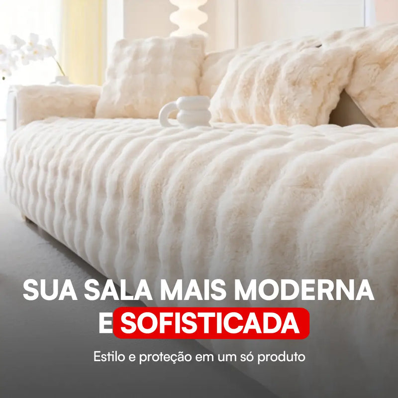 [LEVE 2 PAGUE 1] Capa SoftComfort Universal Premium para Sofá + BRINDE: Almofadas SoftComfort
